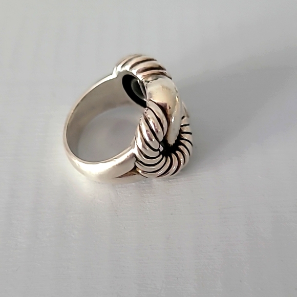 David Yurman Sterling Silver Belmont Cable Link Ring 6 - Picture 3 of 10